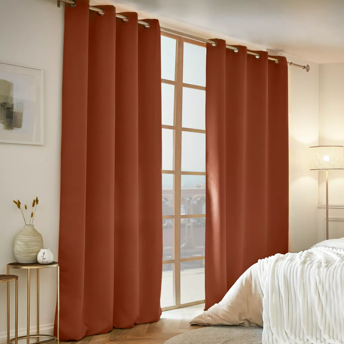 Rideau obscurcissant thermique (140 x 240 cm) Calore Terracotta