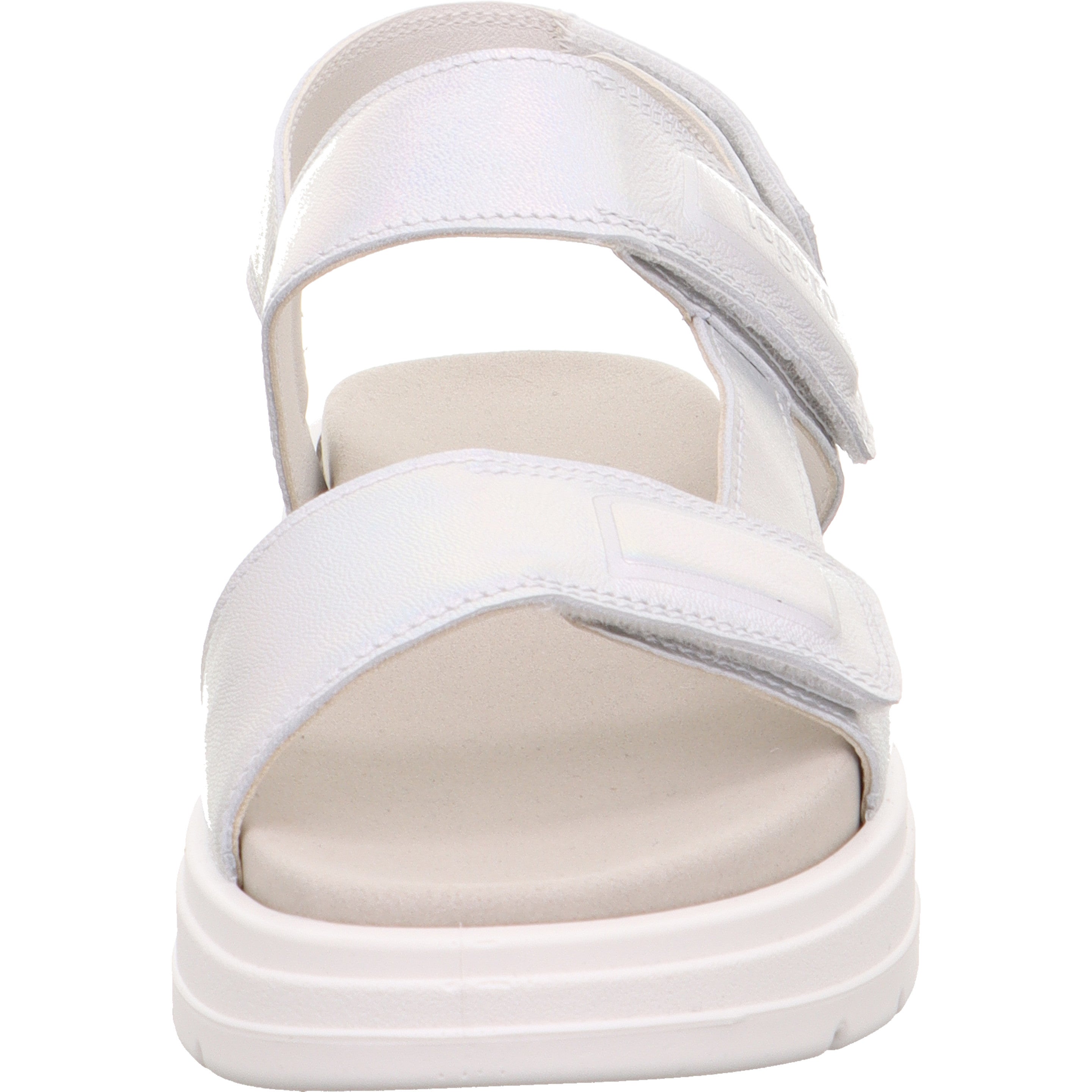 legero SUNWALKER Damen  Plateau-Sandale mit Klettverschluss - Farbe: Metallic Silver - Größe: 41