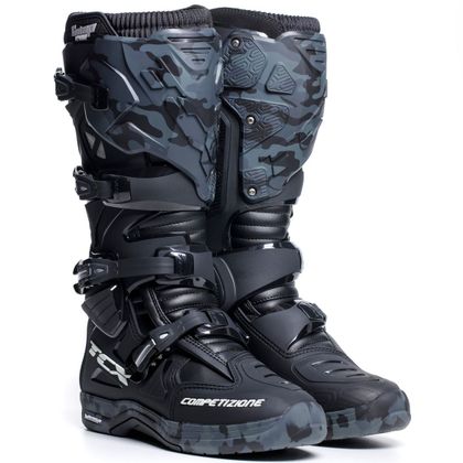 Bottes cross TCX Boots COMP EVO 2 - MICHELIN - BLACK CAMO 2024 - Noir / Gris
