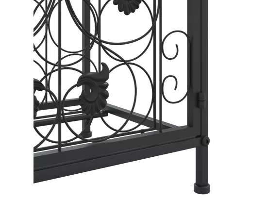 Casier à bouteilles 41 bouteilles noir 45x36x120 fer forgé