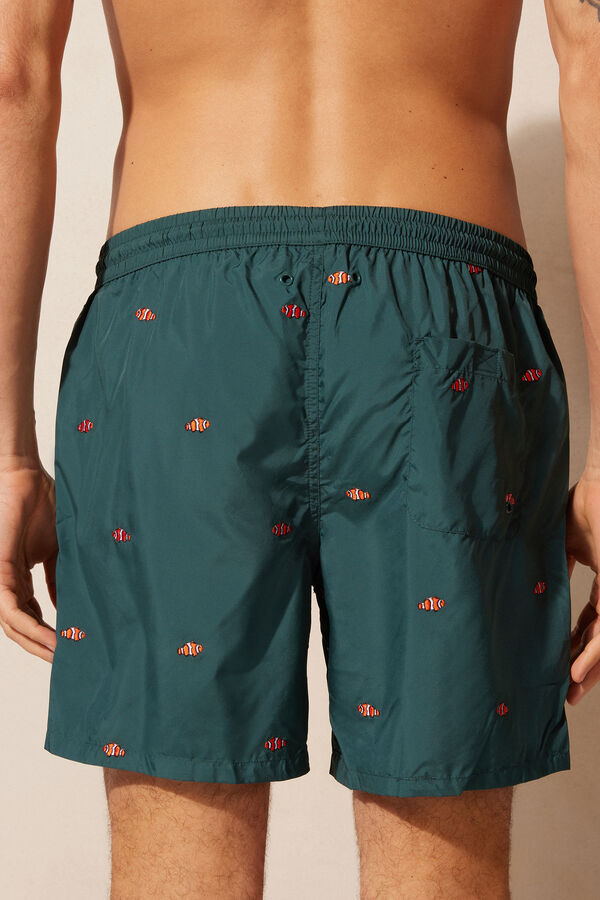 Maiô boxer com bordado de peixe-palhaço