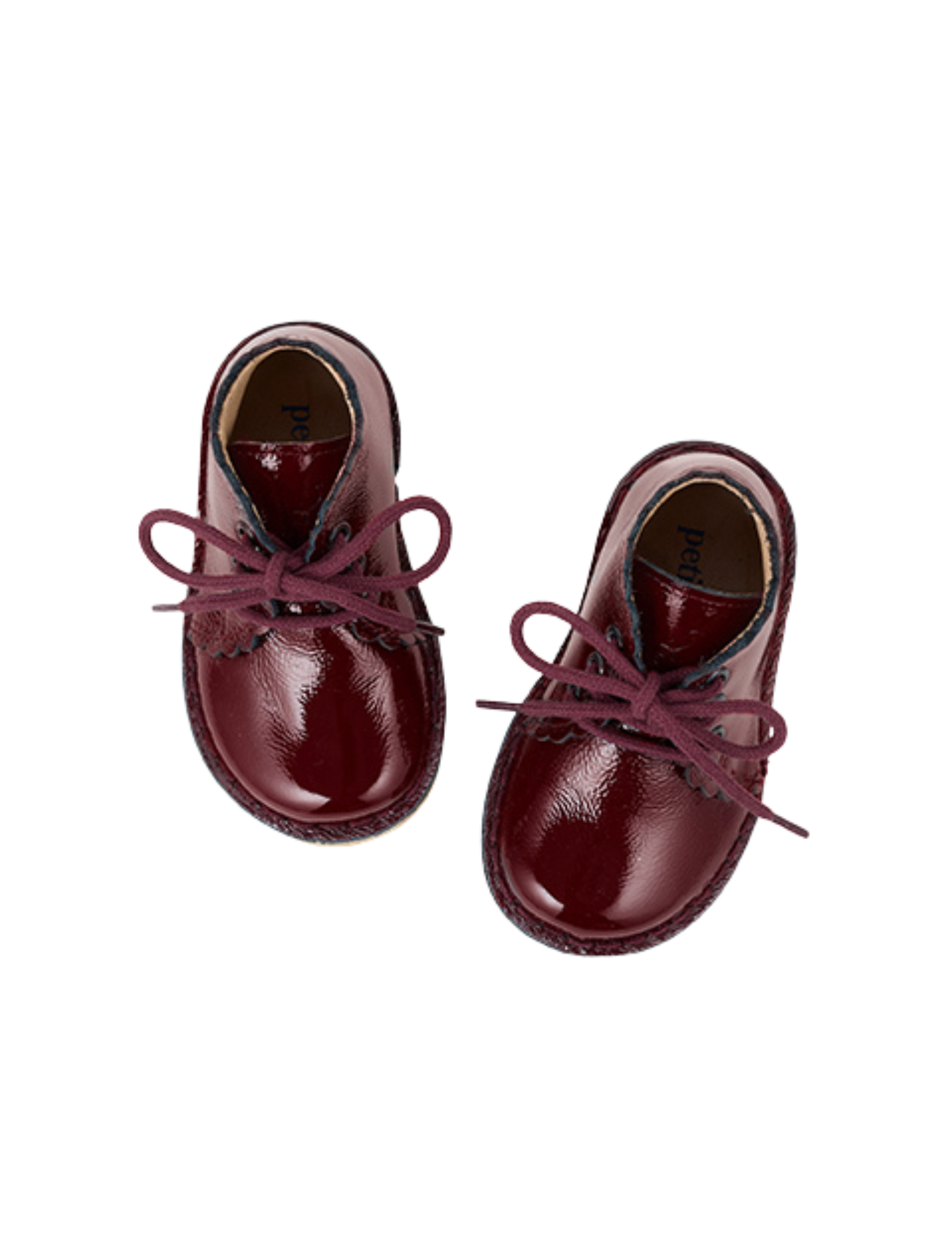 Scallop Boot - Burgundy Patent