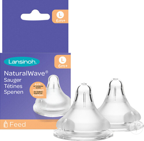 Lansinoh Tétine NaturalWave Débit Large Bébés 6+ Mois 2 Pièces
