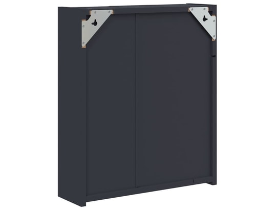 VIDAXL - Armoire de salle de bain à miroir avec led gris 45x13x52 cm