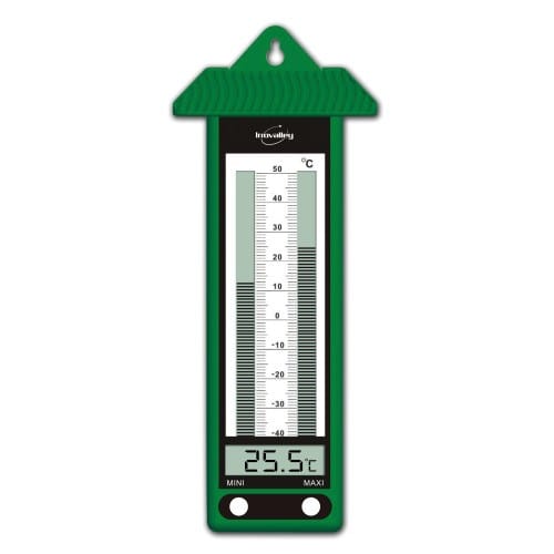Thermomètre électronique mini maxi vert