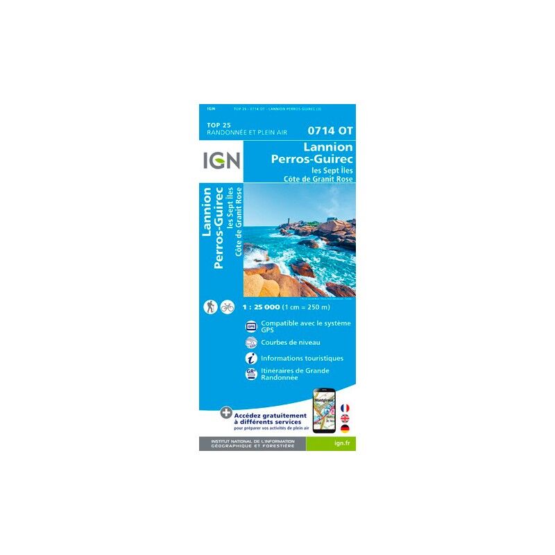 Lannion / Perros-Guirec / Les Sept Iles / Côte De Granit Rose - Carte topographique