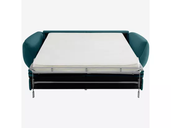 HABITAT - Canapé convertible 3 places en tissu - Bleu canard - Design by Roberto Bendini - Quito
