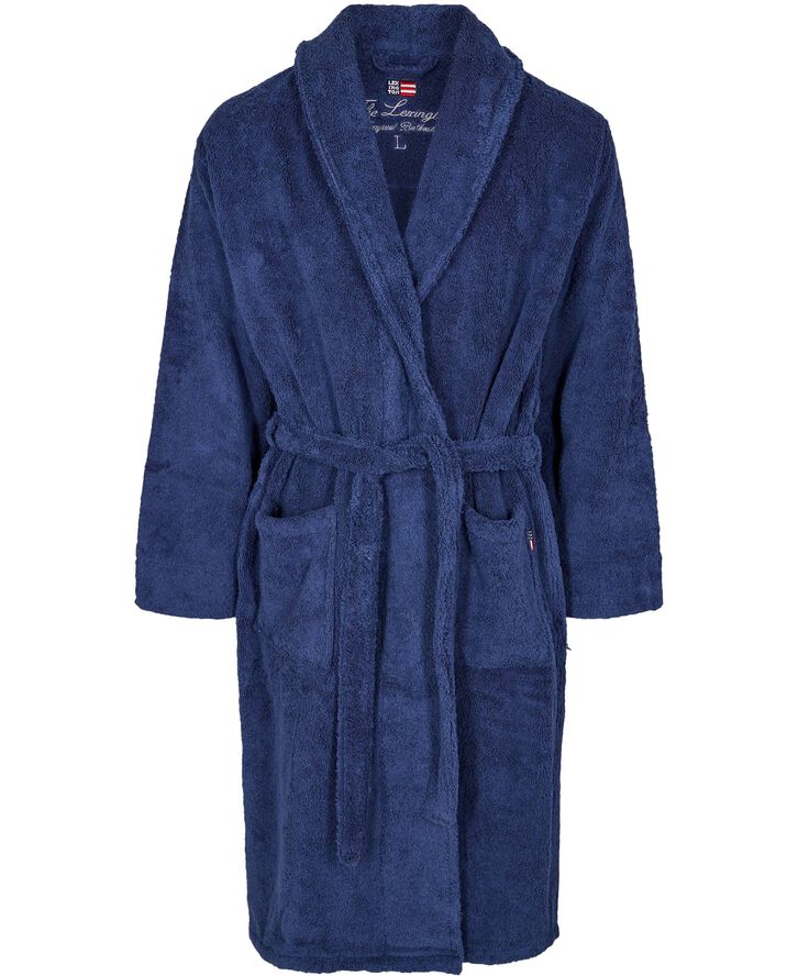 Lexington Frotté morgenkåbe navy Navy