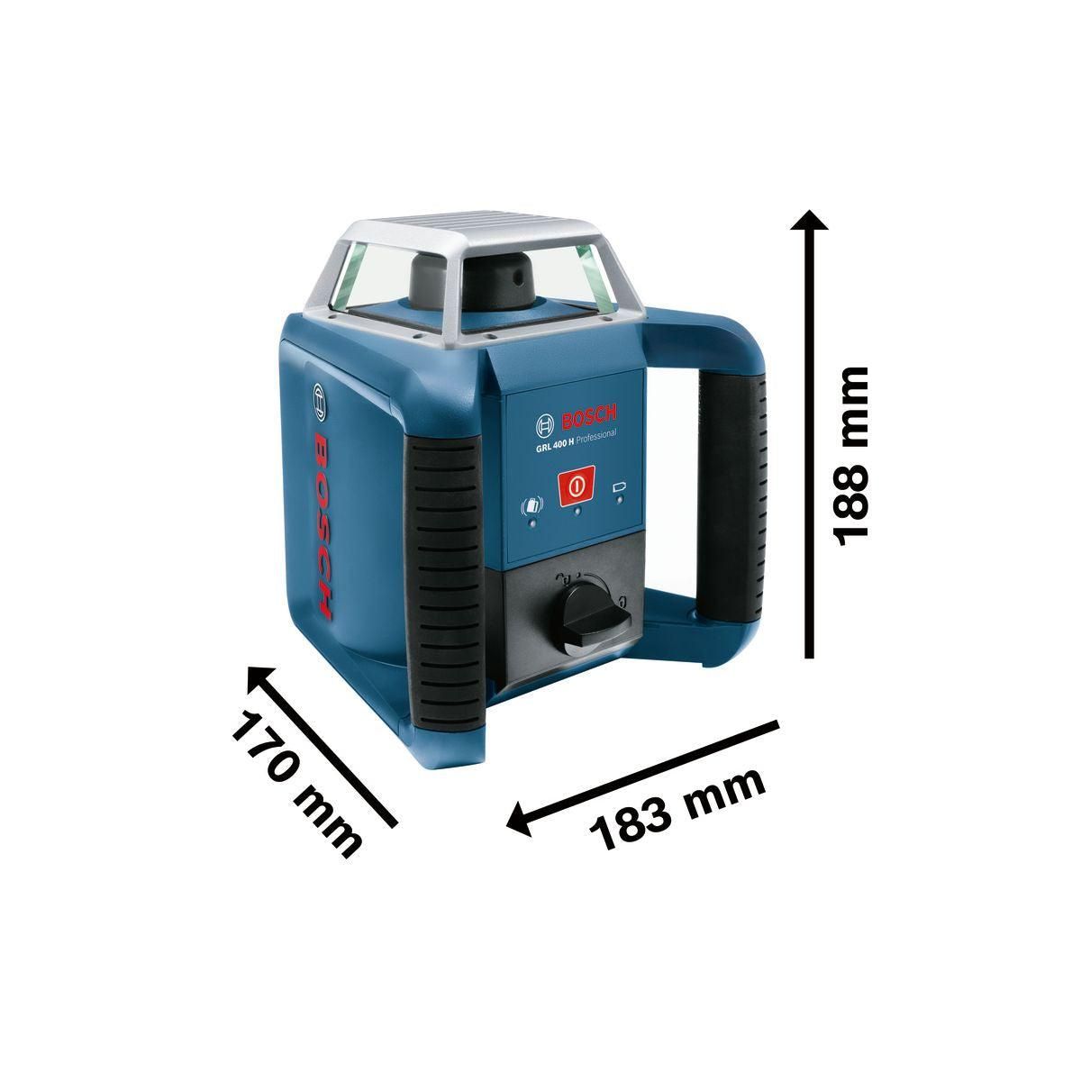 Bosch Professional GRL 400 H Rotatielaser Rood   Laserontvanger LR 45 in L-Boxx - 0601061805