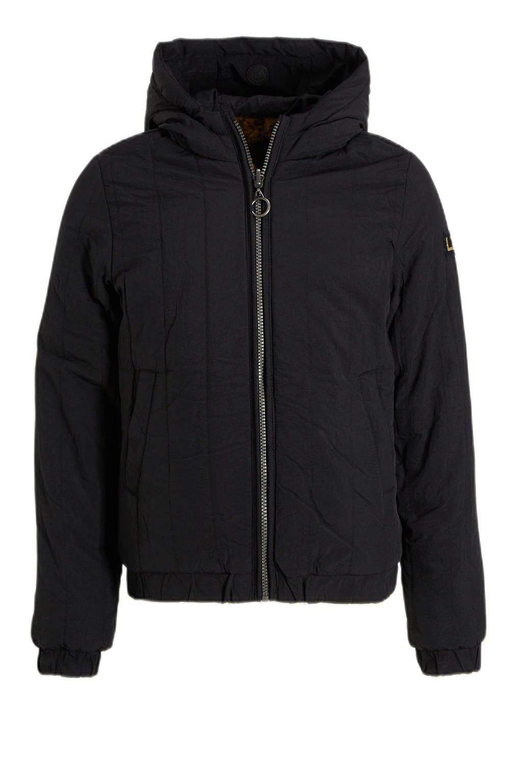 LOOXS reversible imitatiebont winterjas met panterprint bruin/zwart