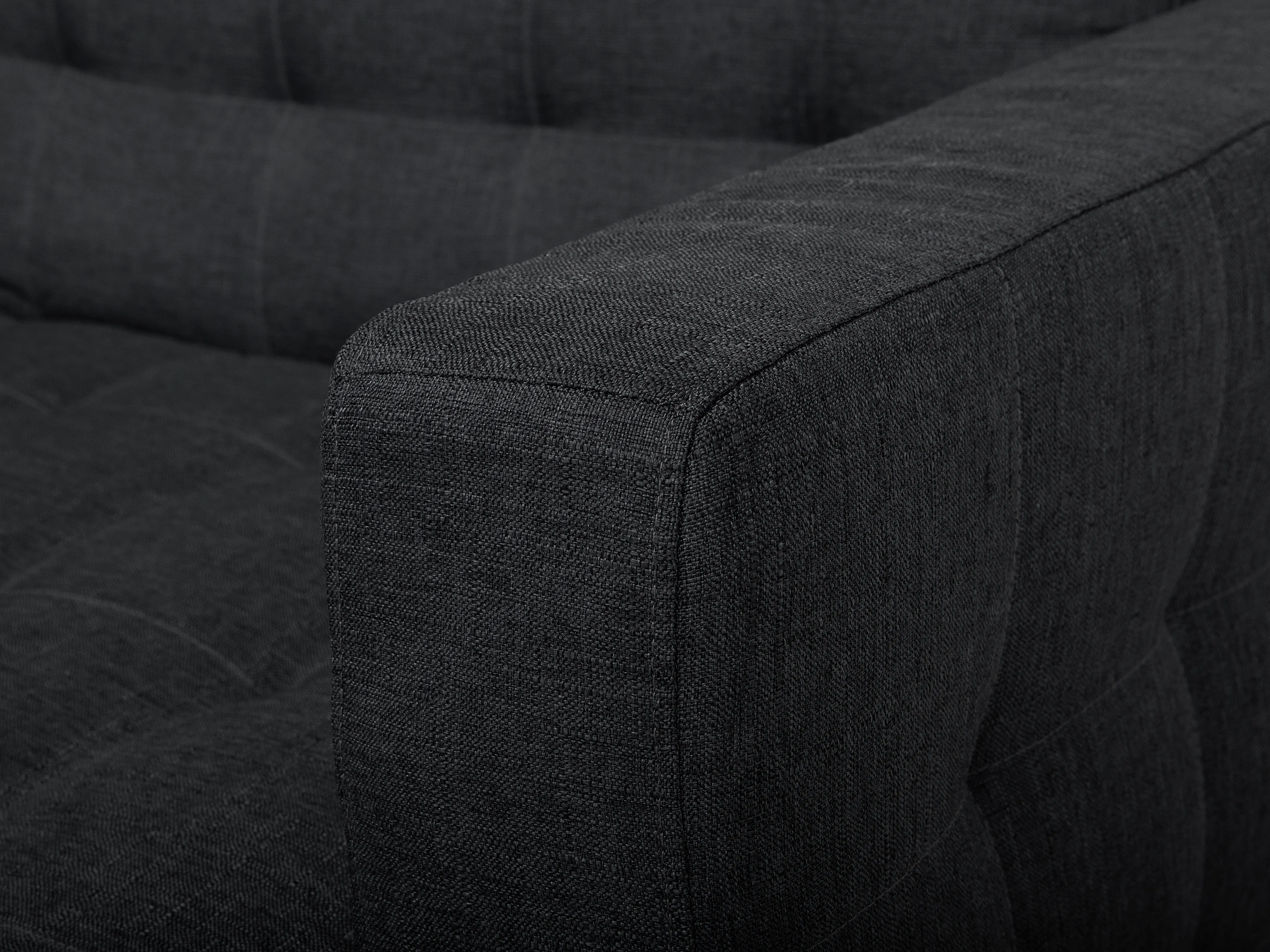 Chaise longue ABERDEEN Stof Grafietgrijs