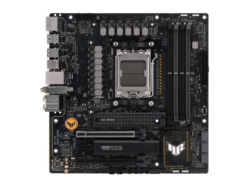[OUTLET] - ASUS TUF Gaming B650M-Plus WIFI - Bundkort - micro ATX - Socket AM5 - AMD B650 Chipset - USB-C 3.2 Gen 2x2, USB 3.1 Gen 2, USB 3.2 Gen 2, USB-C 3.2 Gen 1 - 2.5 Gigabit LAN, Bluetooth - onboard grafik (CPU påkrævet) - HD Audio (8-kanaler)