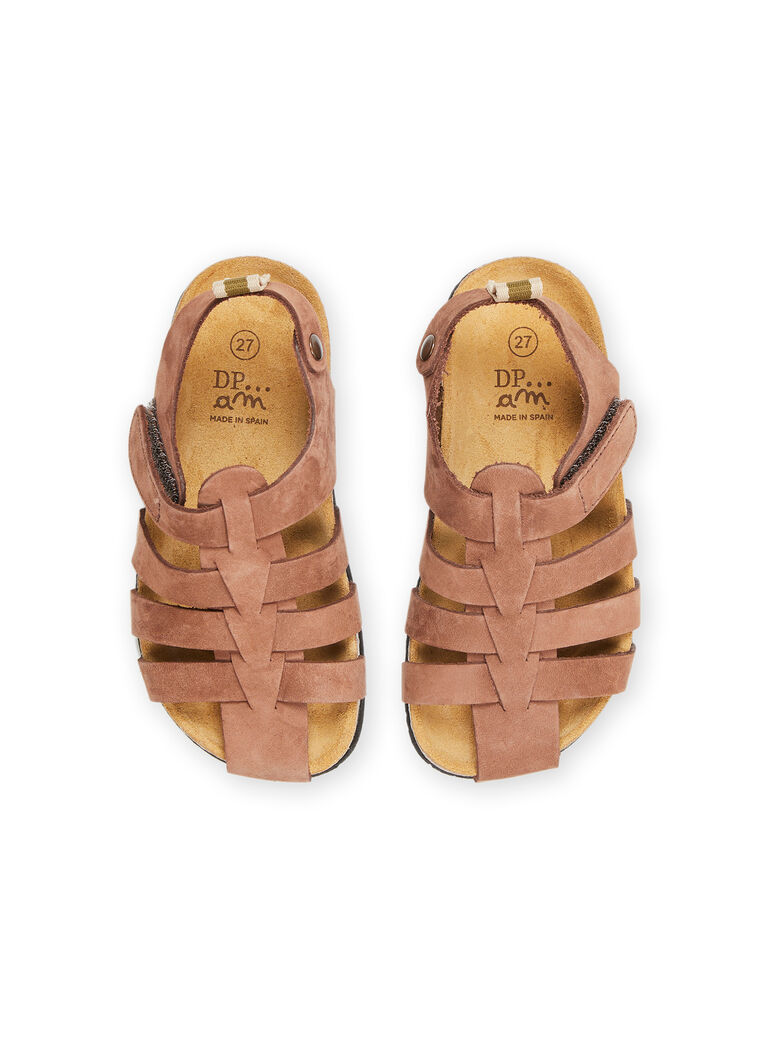 Sandales marron en cuir