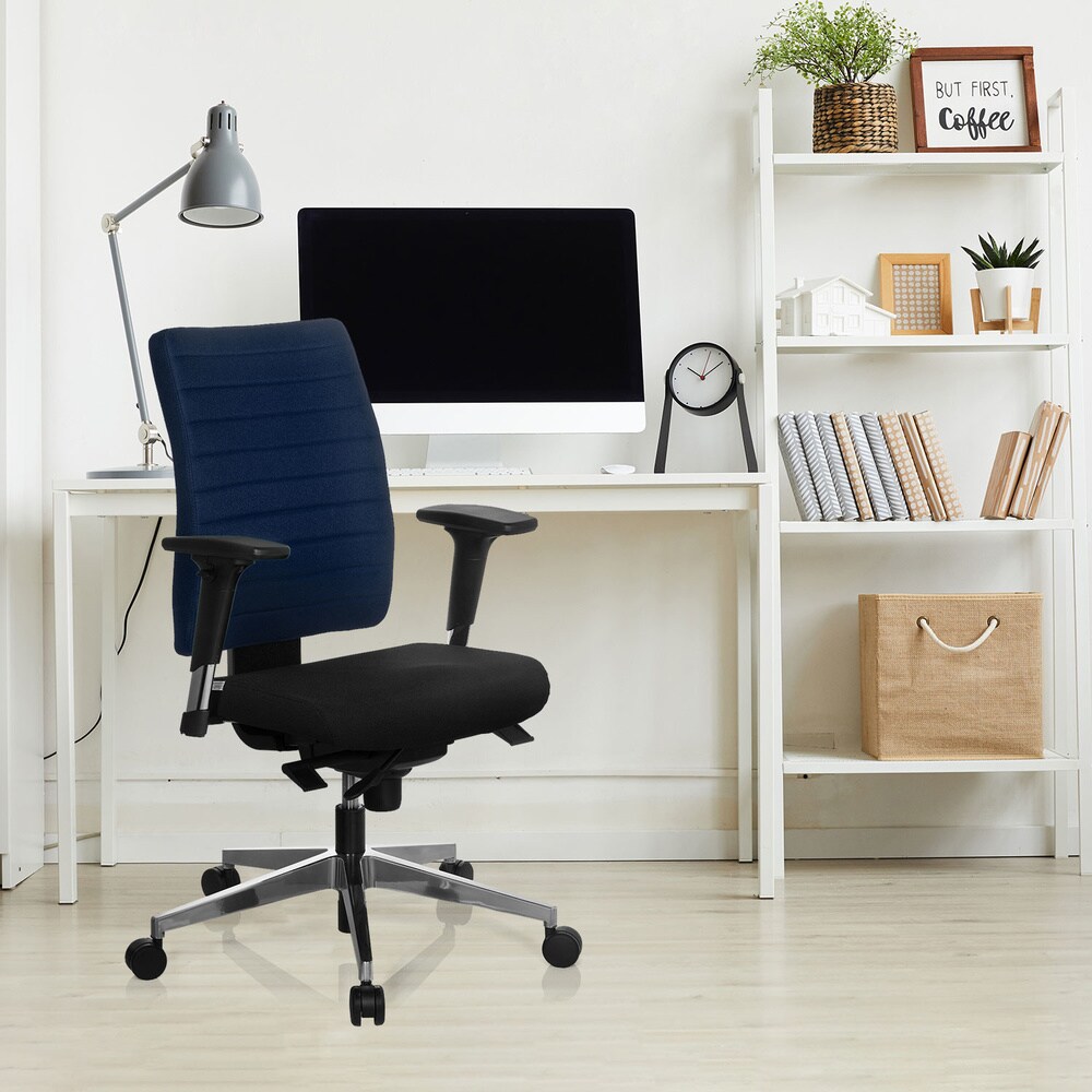 Profi Bürostuhl PRO-TEC 350 Stoff mit Armlehnen (höhenverstellbar) hjh OFFICE