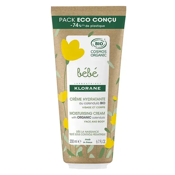 Klorane Bébé Crème Hydratante Bio 200ml