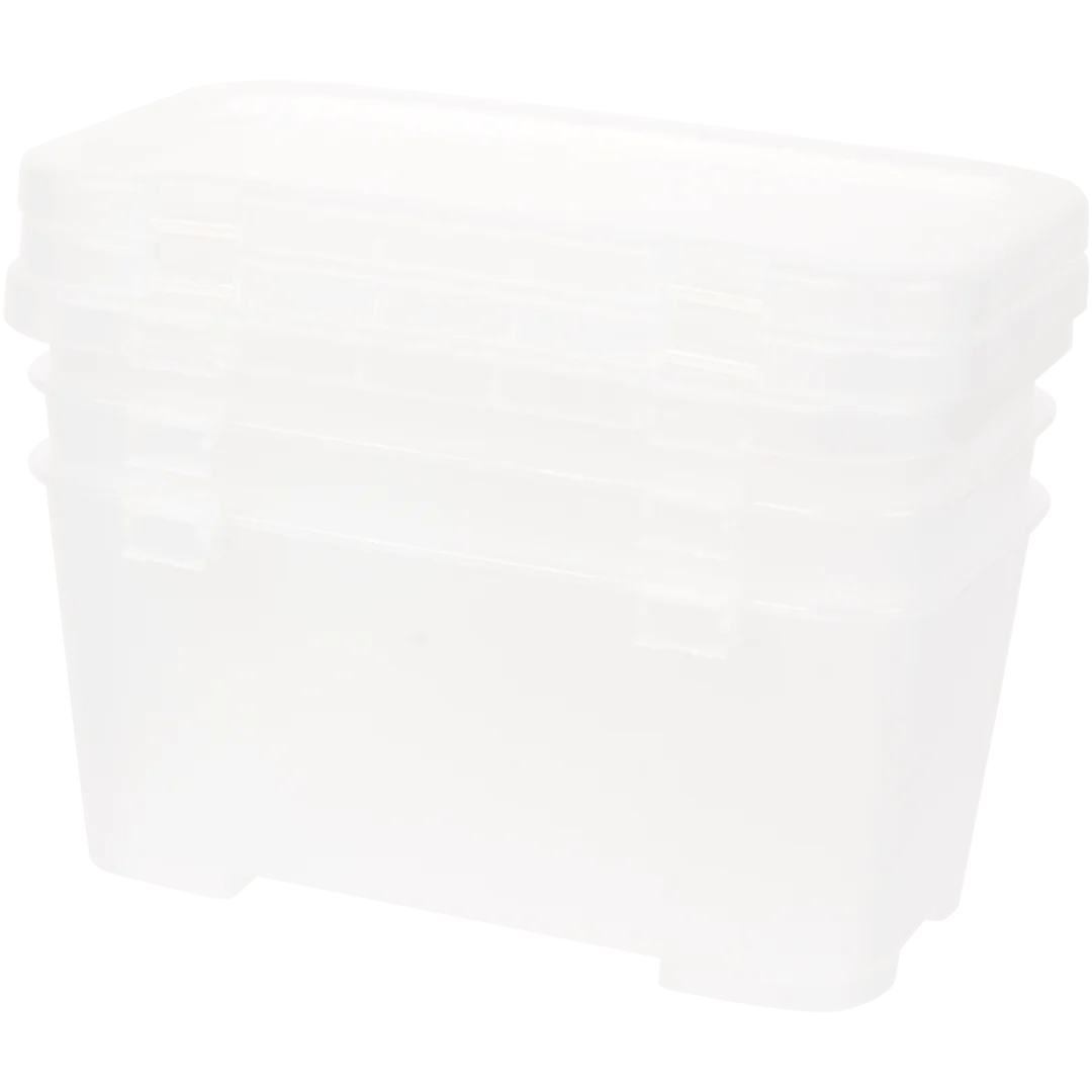Opbergboxen met deksel 3 stuks | 17,5 x 10,5 x 8 cm | diverse kleuren