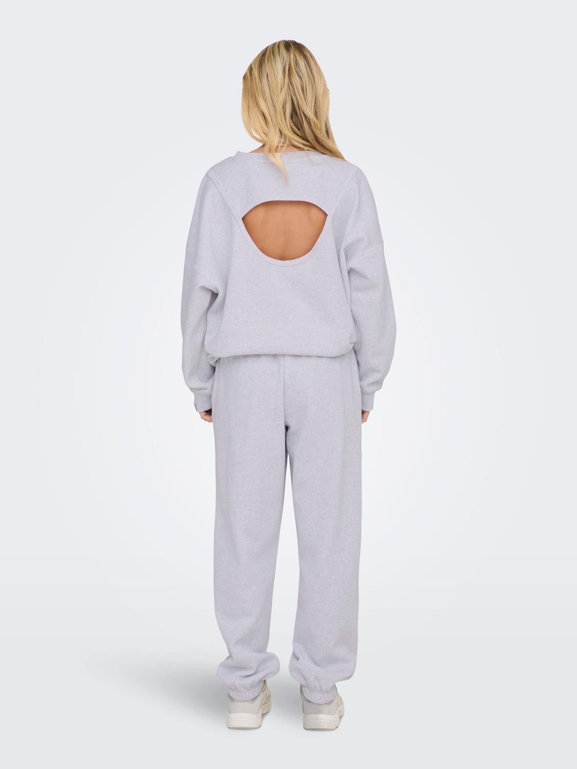 ONLDEBORAH Mittlere Taille Normal geschnitten Jogginghose Light Grey Melange