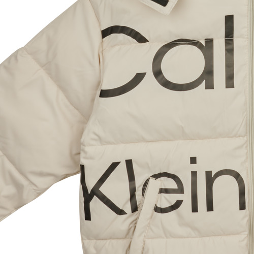 Calvin Klein Jeans - BOLD INSTITUTIONAL LOGO PUFFER JACKET - Blanc