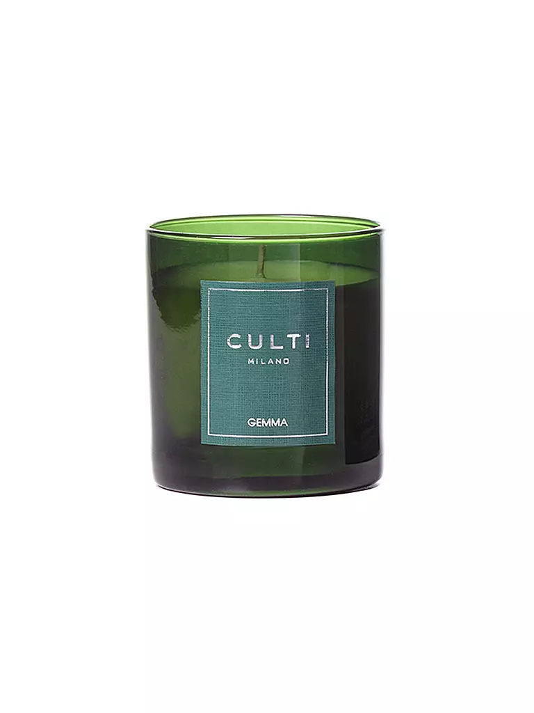 CULTI Weihnachtskerze 270g klein GEMMA Grün dunkelgrün