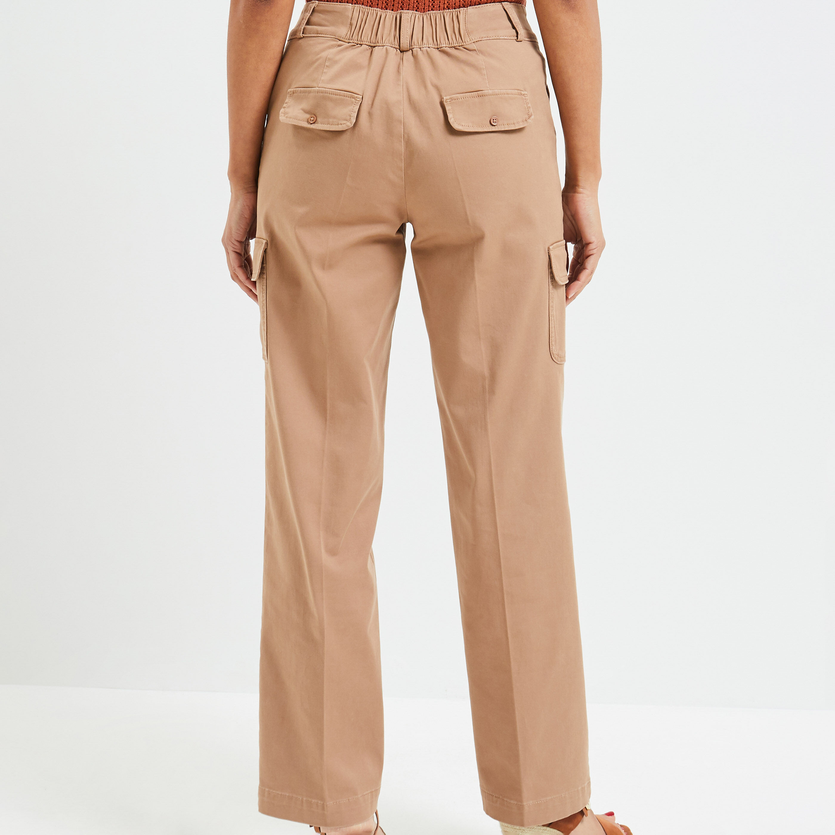 Pantalon cargo femme - CAMEL