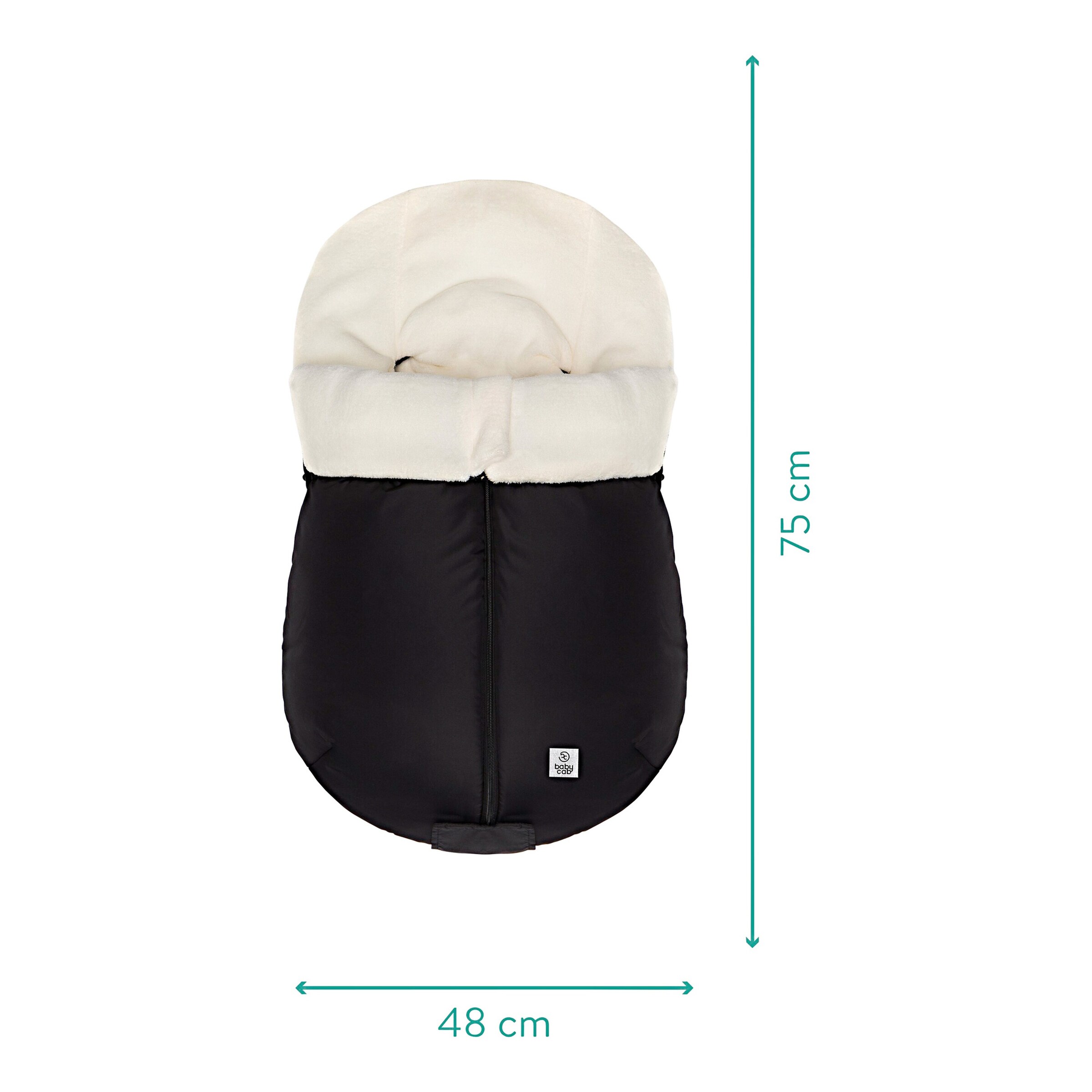 babycab Winterfußsack Naryn für Tragewanne, Babyschale schwarz