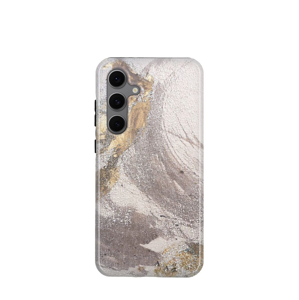 Samsung Galaxy S24 FE Hybrid (Kunststoff / Gummi) Hülle Natürlicher Glanz - Gold
