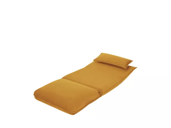 Nala - Chauffeuse convertible 1 place en velours - Jaune moutarde