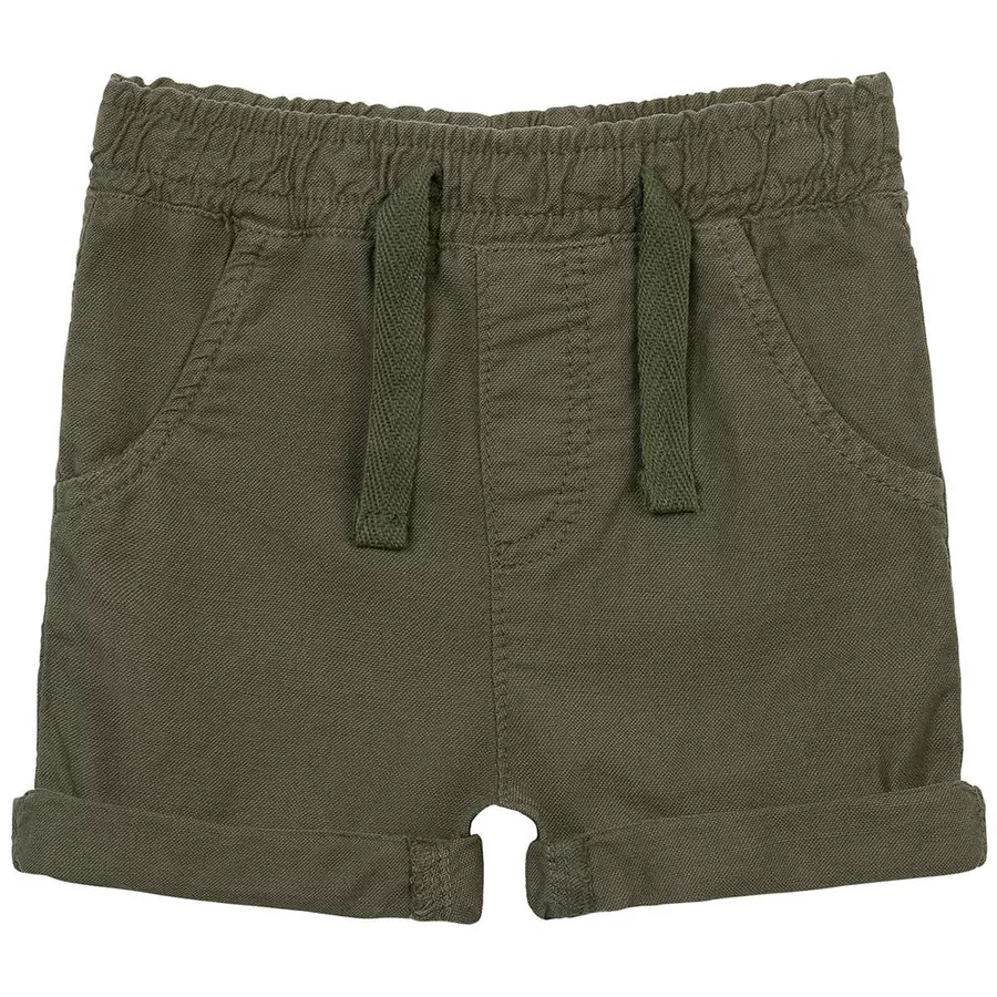 MINOTI T-Shirt und Shorts im Set WeißKhakigrün