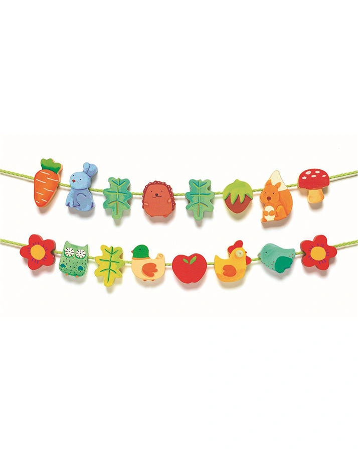 Holzperlen-Set FILANATURA 18-teilig in bunt