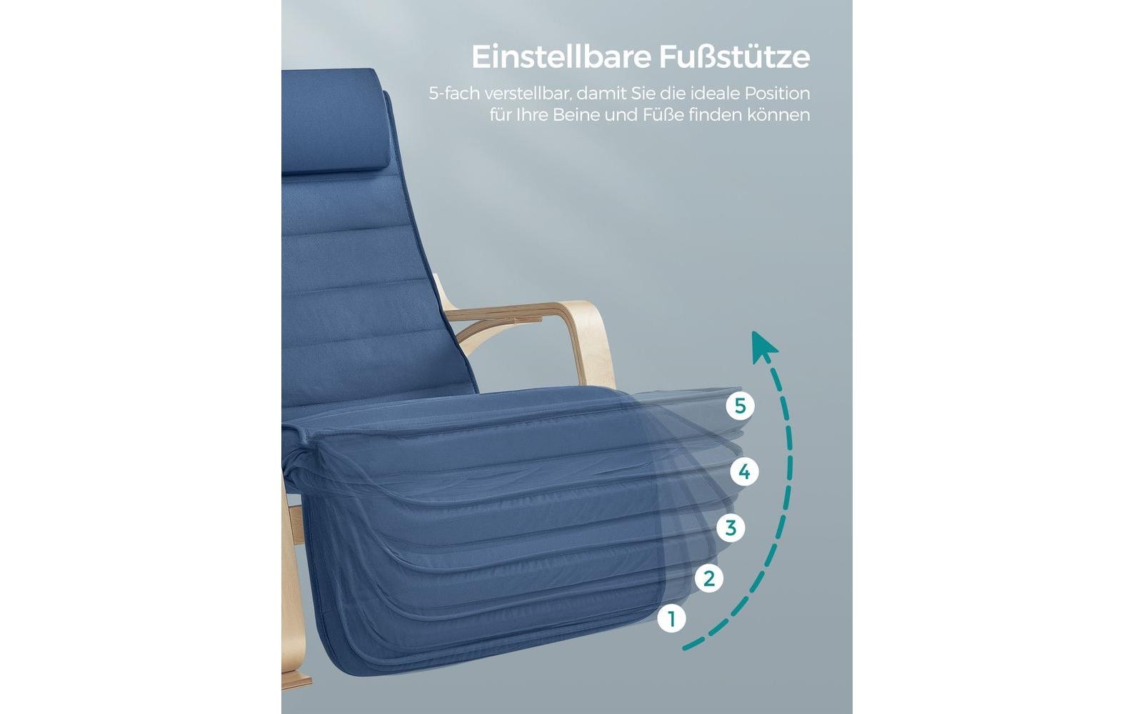 Schaukelstuhl Metall/Schaumstoff, Blau<br>Schaukelsessel