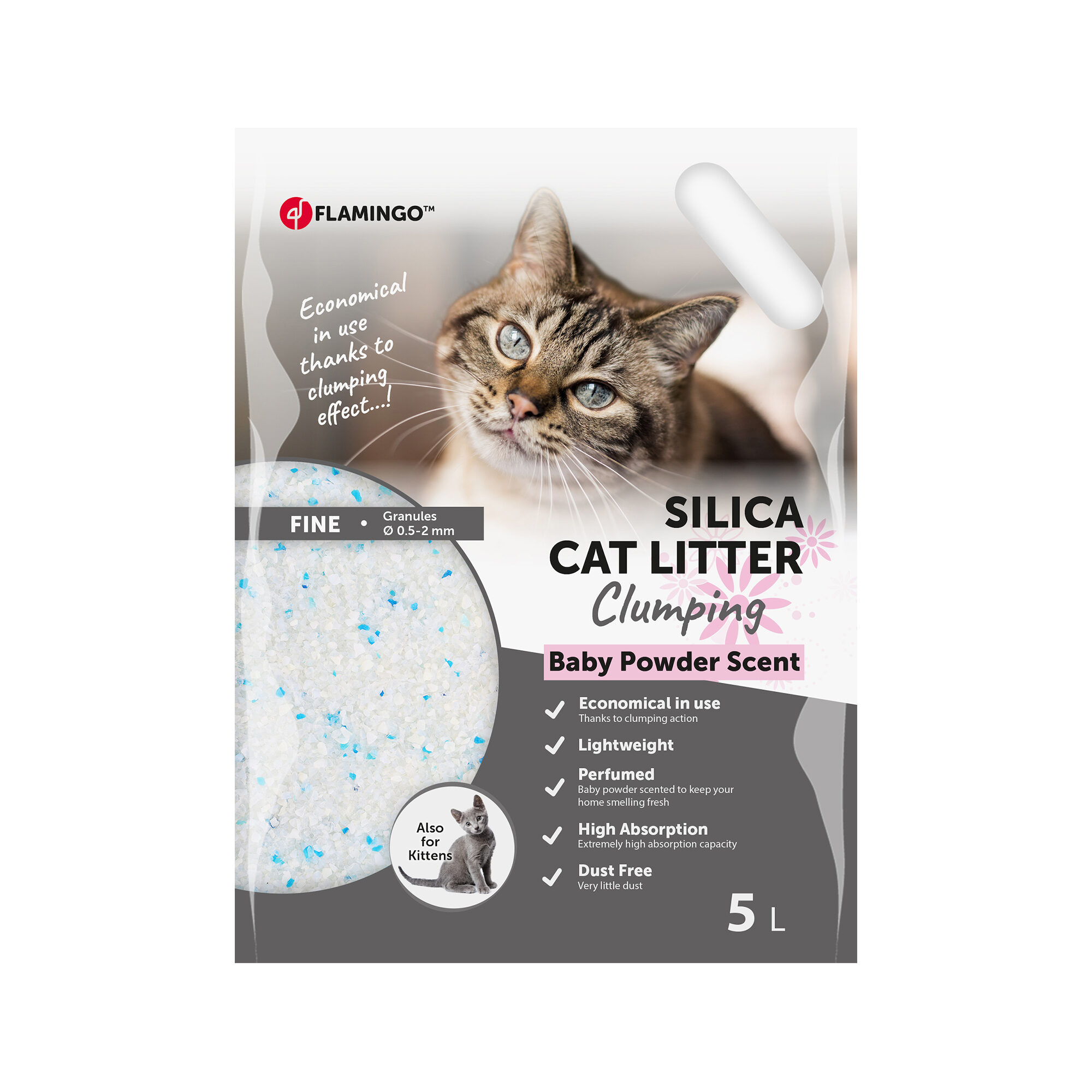Flamingo Kattenbakvulling Silica