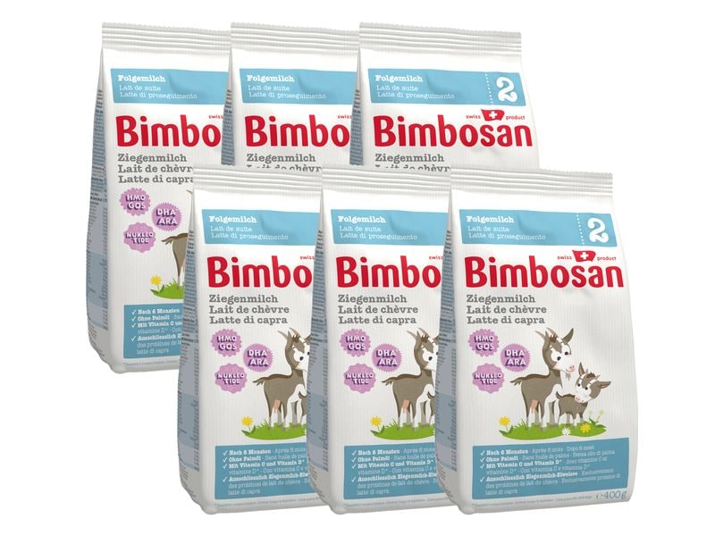 Bimbosan Folgemilch Premium Ziegenmilch 2, Auffüllpack 6x 4 Ziegenmilch 2 Refill