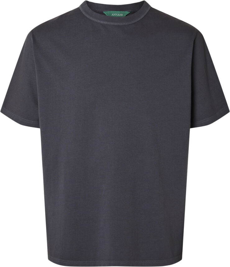 Annarr ANRRO GARMENT DYE SS O-NECK TEE Pewter