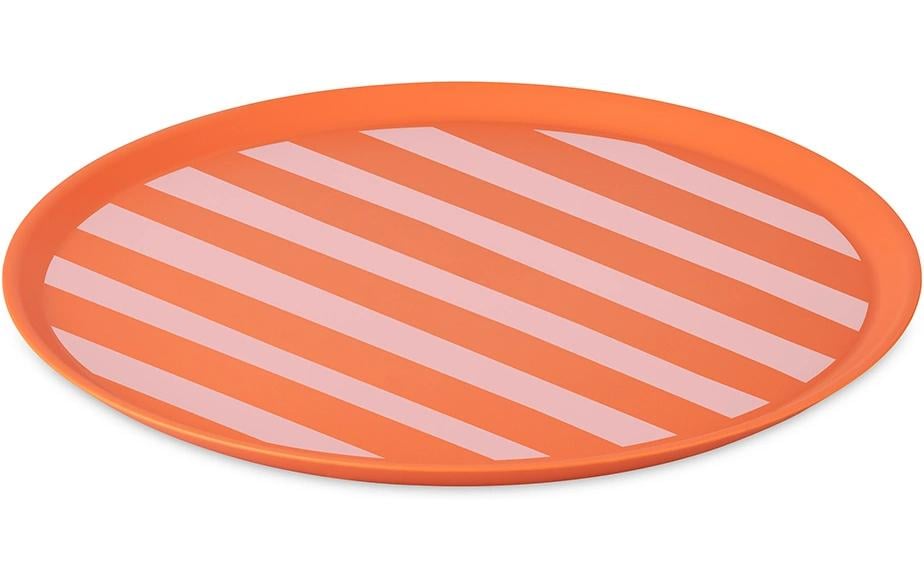 Speiseteller Nora L Stripes Ø 25.5 cm, 1 Stück, Strong CoralSpeiseteller