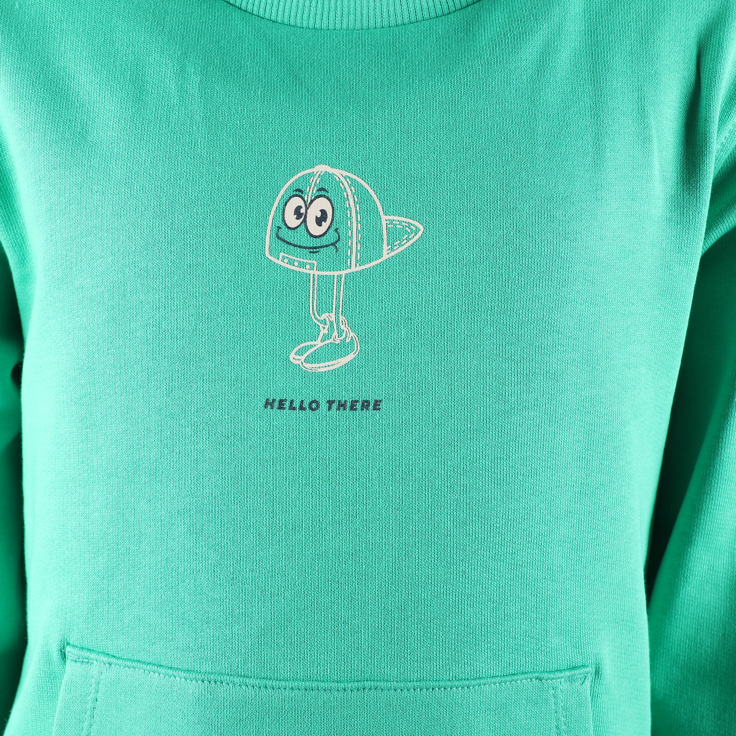 Jungen Sweatshirt mit Print und Kängurutasche