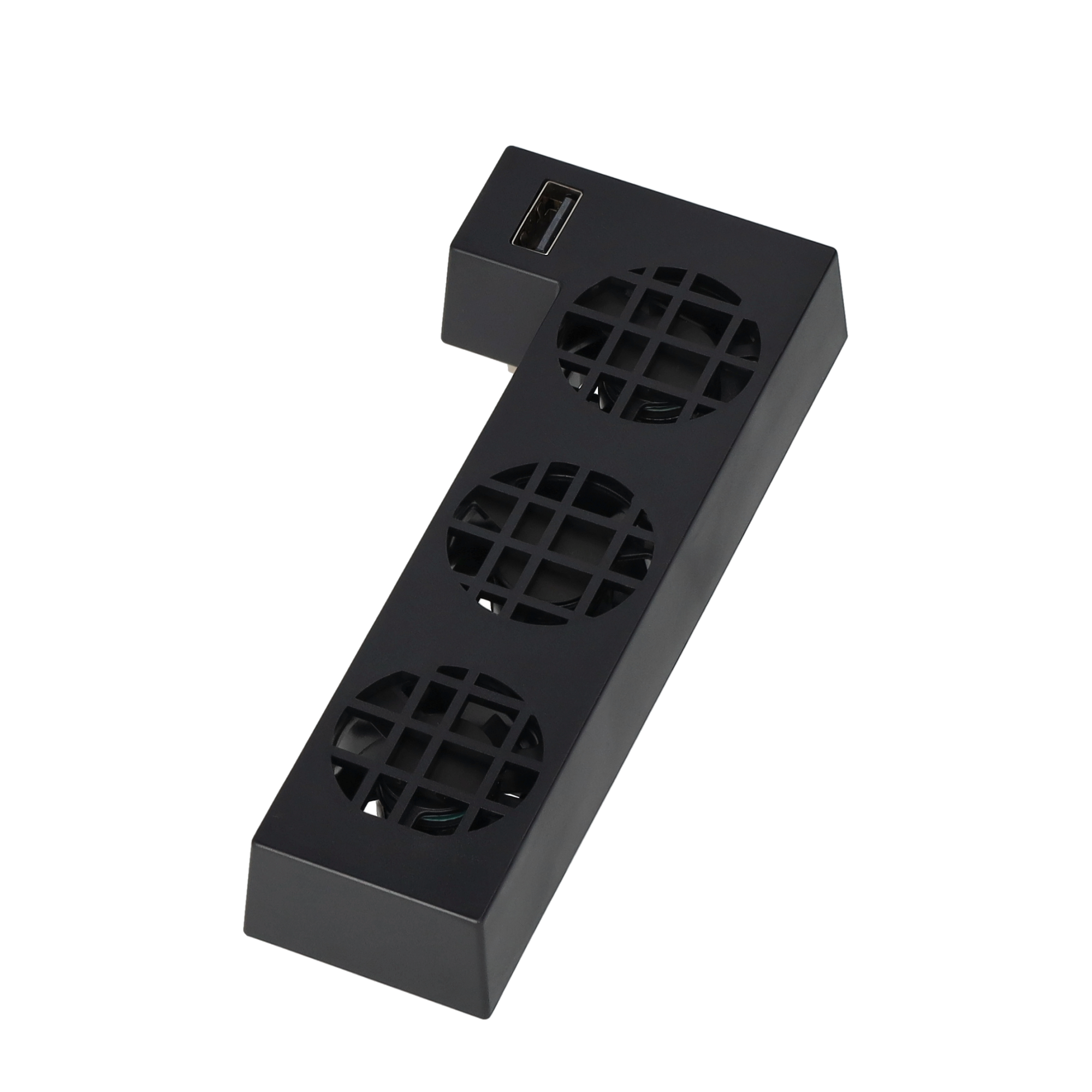 XBOX One USB A Kühler Lüfter mit RGB LED Beleuchtung und 2x USB Anschluss   Controller Halterung - Schwarz