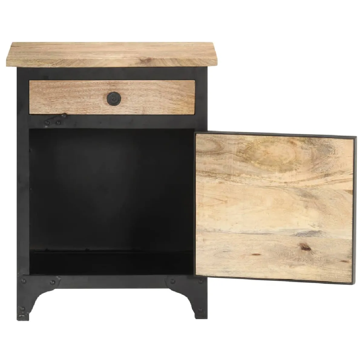 vidaXL Table de chevet Bois de Manguier Massif