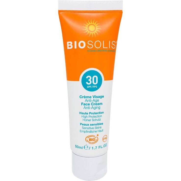 Bio Sonnencreme Gesicht Anti-Aging LSF 30 Biosolis, 50 ml