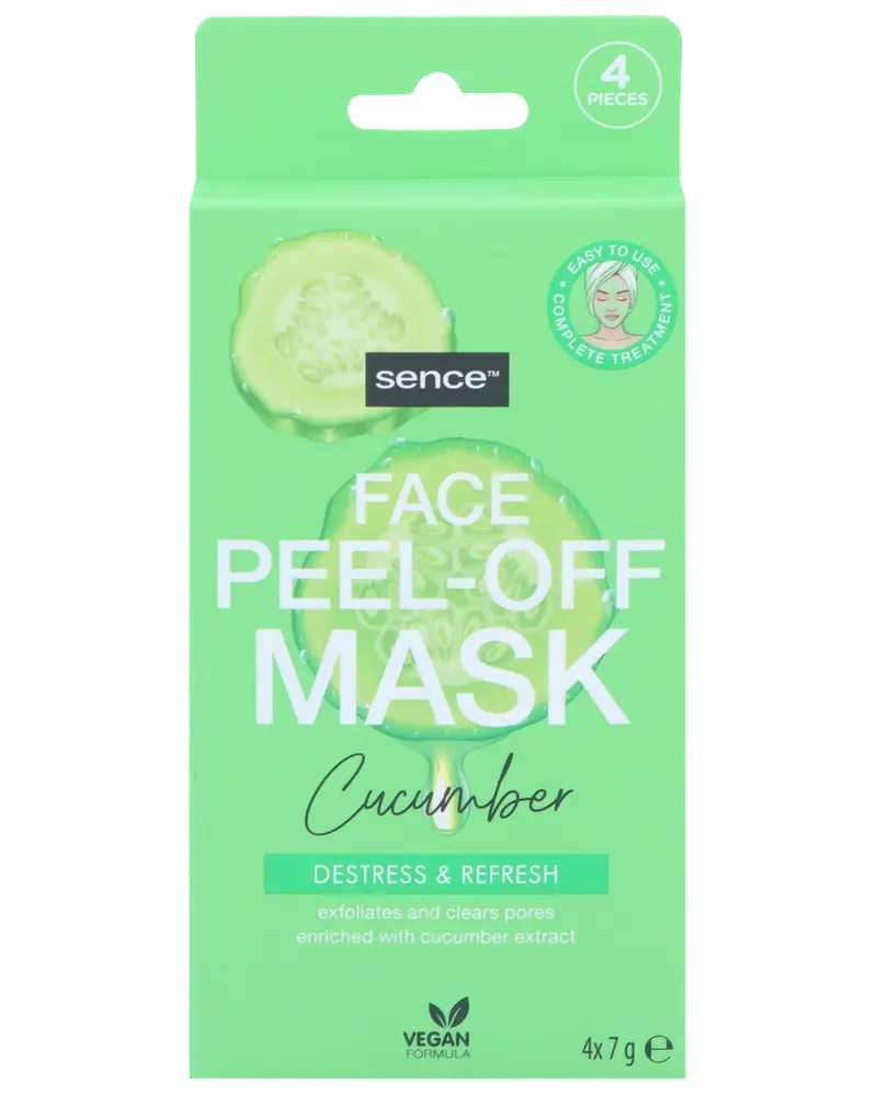 Ansigtsmaske peel-off agurkeekstrakt 4-pak