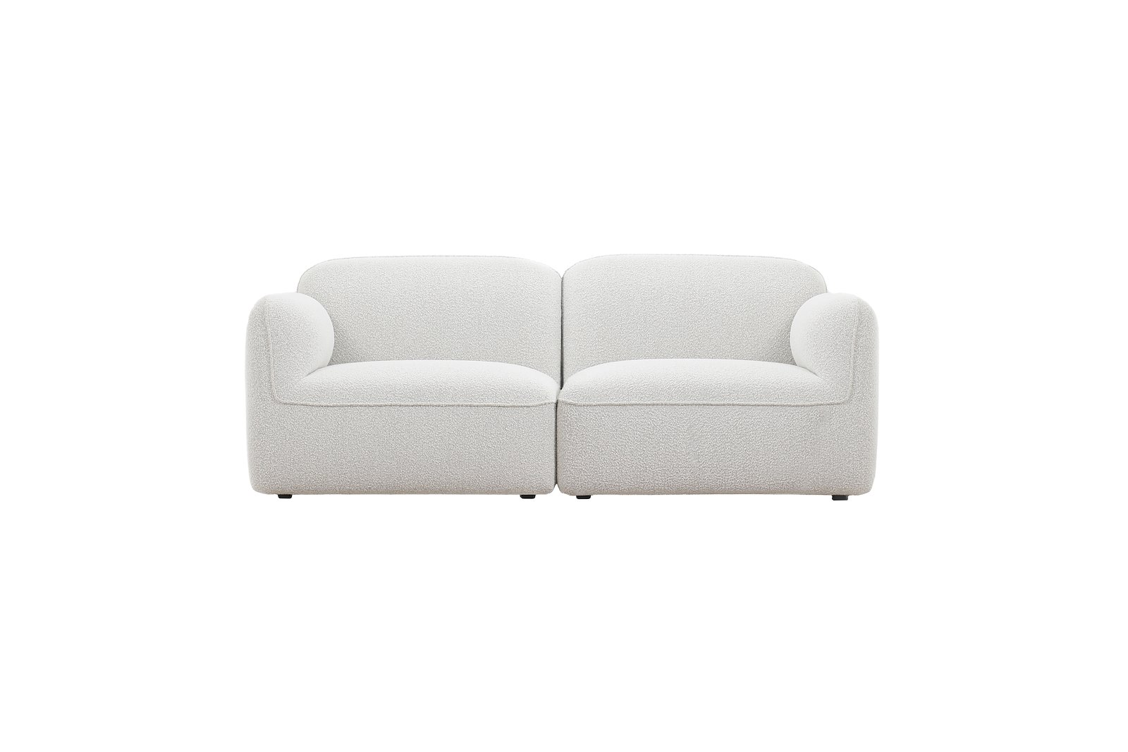 Fluff 2-seter Tekstil Copenhagen Boucle 900 White med sorte ben