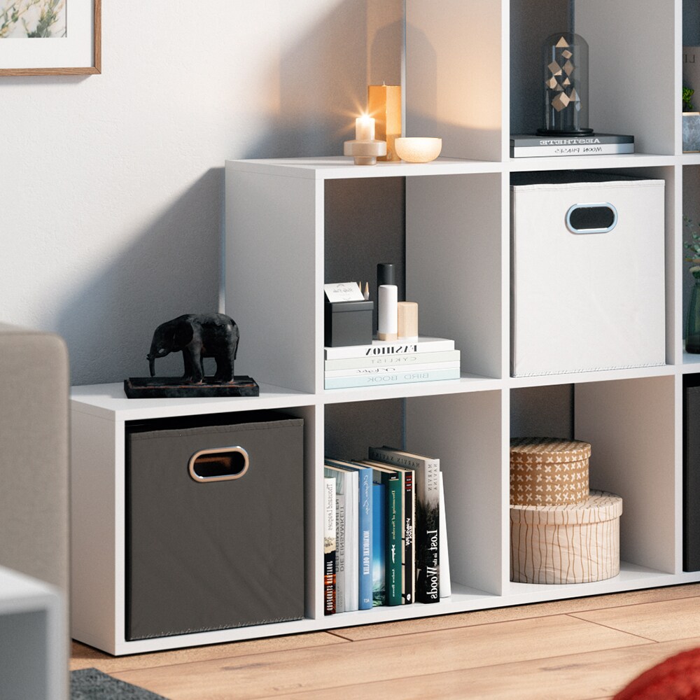 VICCO Treppenregal 10 Fächer Weiß - Raumteiler Stufenregal Bücherregal Büro Büroregal Standregal