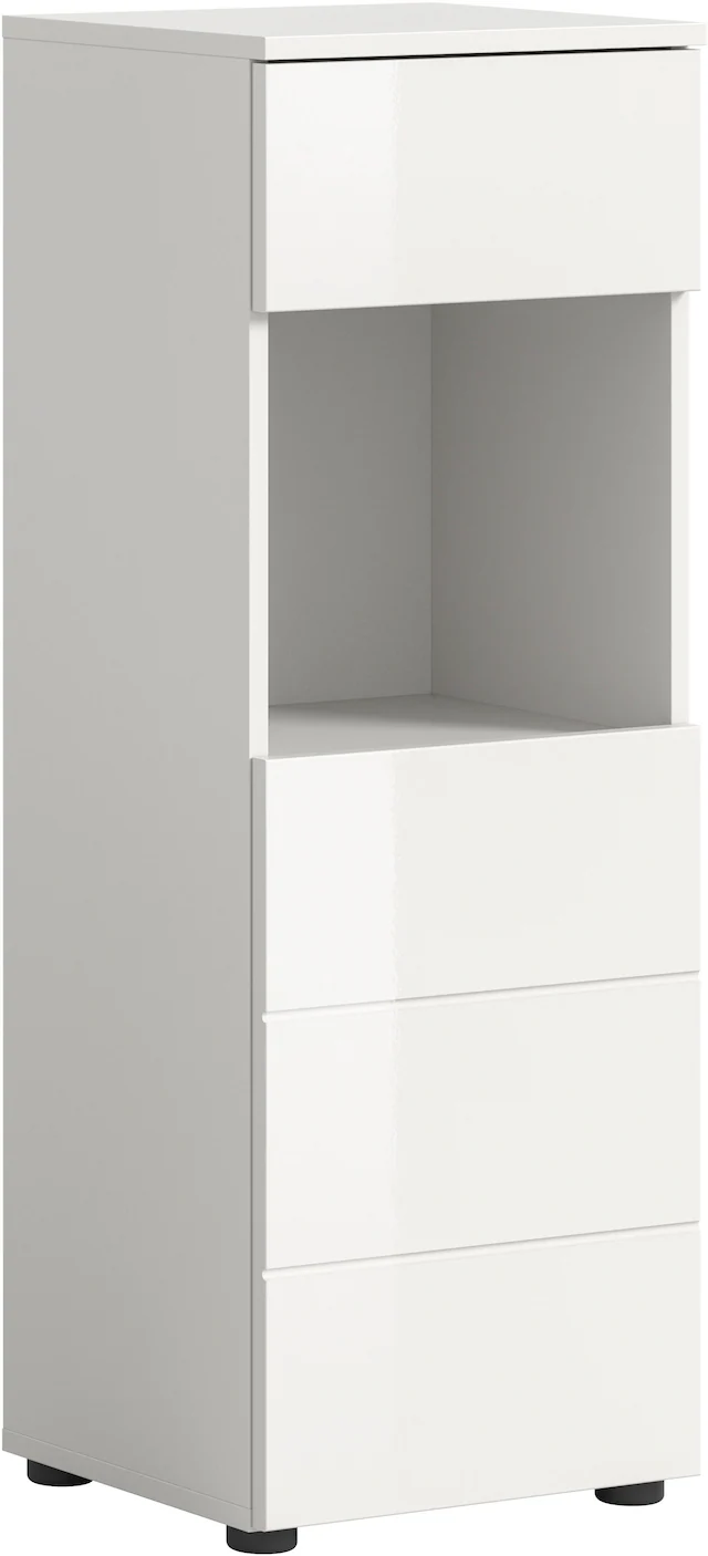 welltime Unterschrank »Biel, Höhe 106 cm,1 Tür, 1 Schubkasten« 1 Stk. tlg. Türanschlag wechselbar, modernes Design, Badschrank, Unterschrank, Bad
