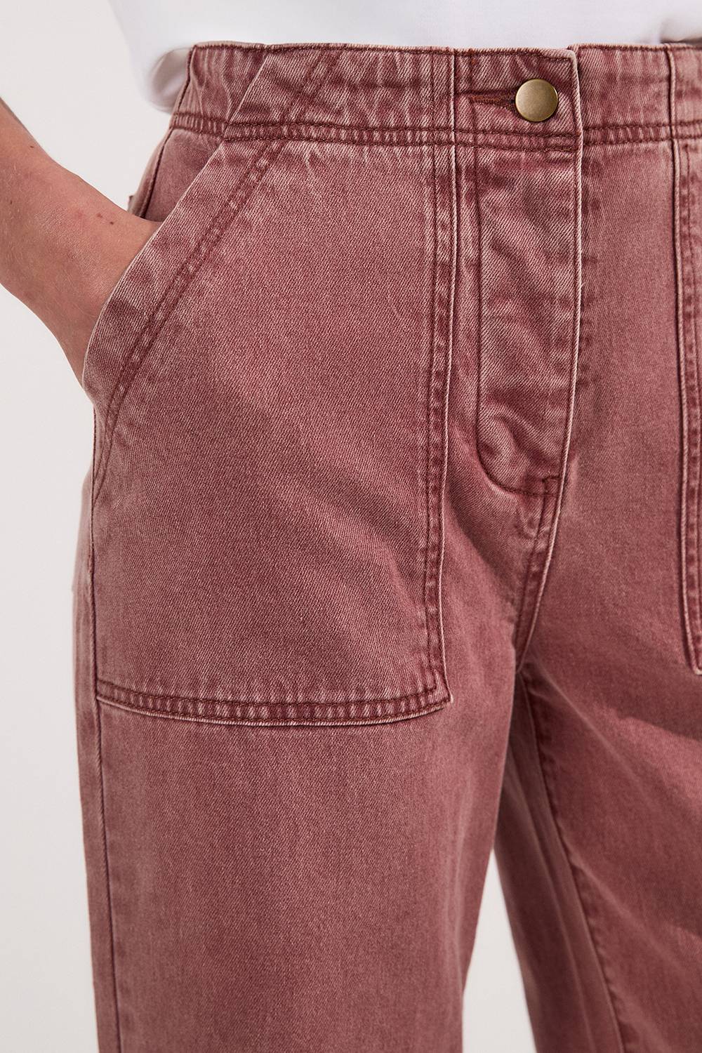 KarenMillen Jean Droit en Denim Coloré