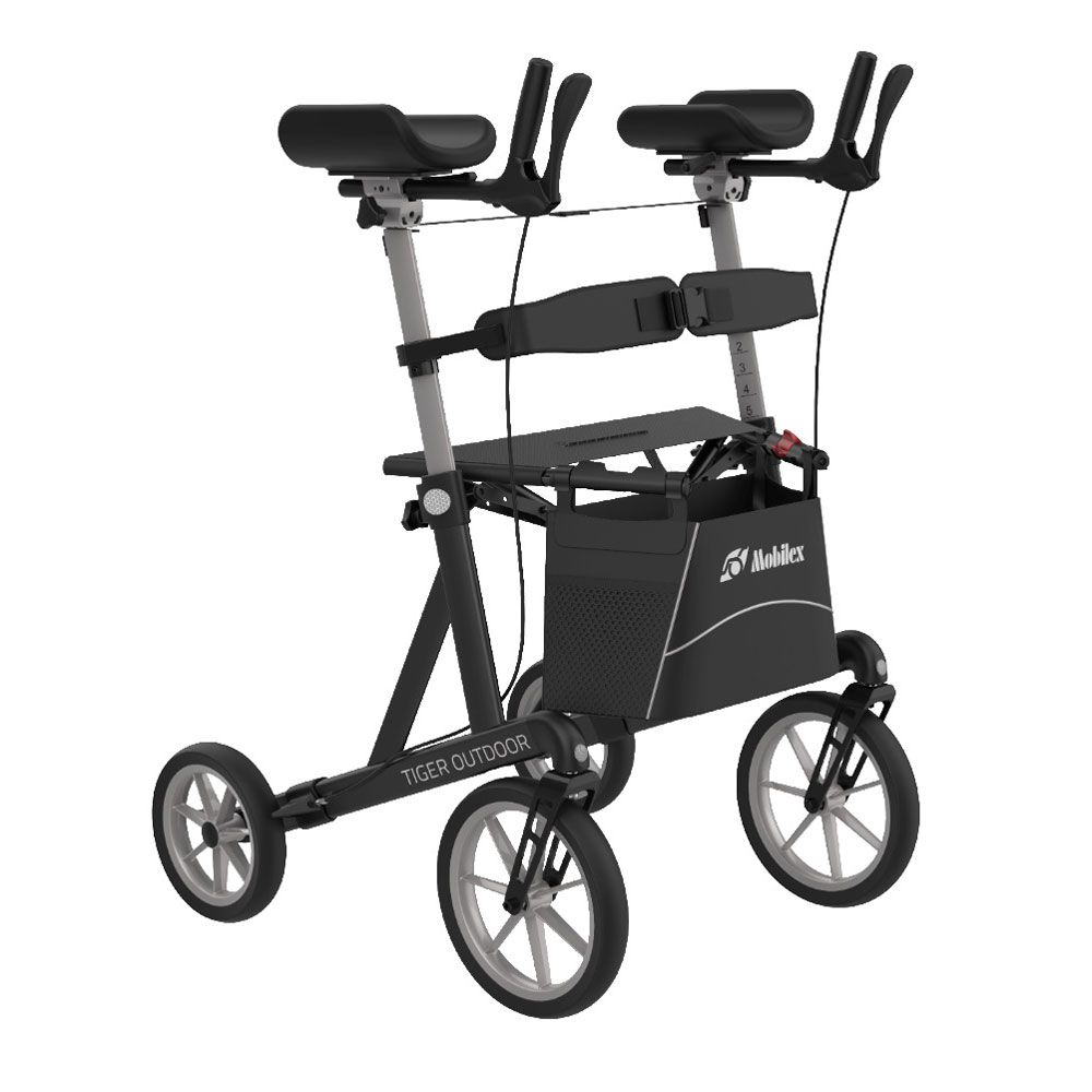 Mobilex Arthritis Rollator Tiger Outdoor mit drehbaren Armstützen