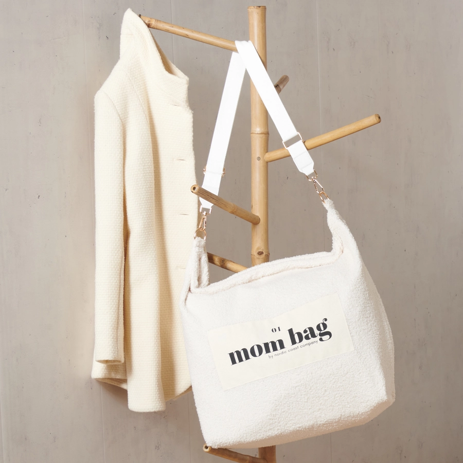 Nordic Coast Company Mom Bag Teddy Bouclé Natur