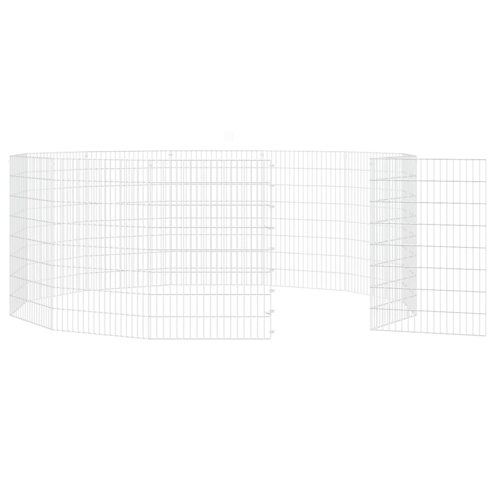 Cage à lapin 12 panneaux 54x80 cm fer galvanisé