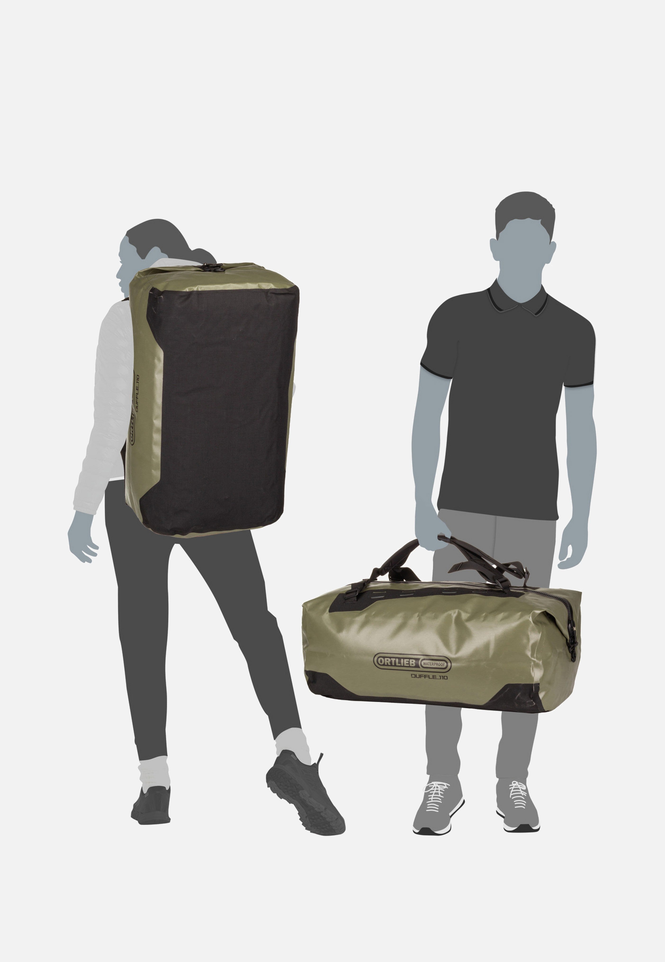 Duffle 110L Olive-Black - Dufflebag