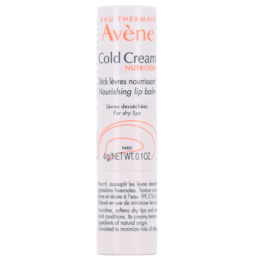 Cold Cream Avene : stick lèvres sèches et abîmées - Soin nourrissant