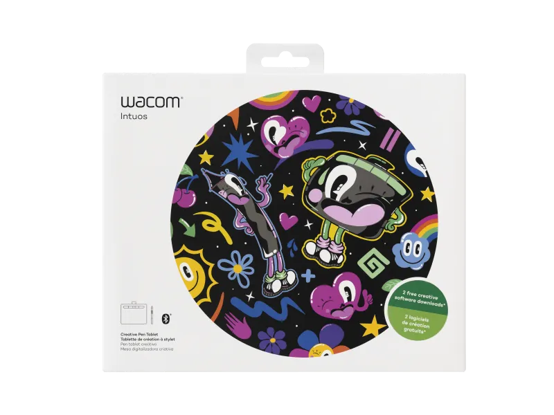 Wacom Intuos S - Digitizer - elektromagnetisk - trådløs, kabling - USB - Sort