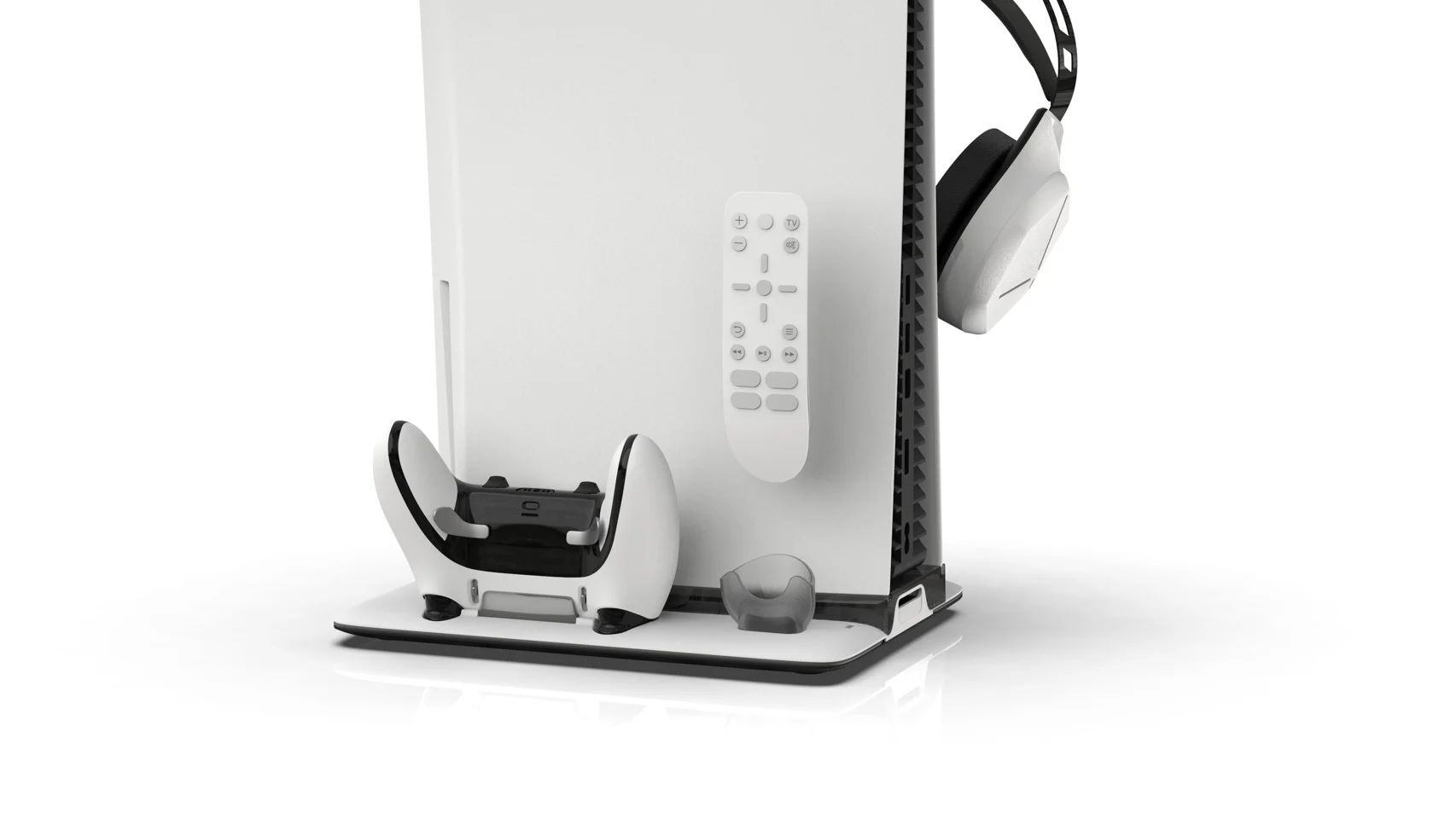 IMP DLX Stand - Charges Controllers(inc. Edge), 3sp Fan w. game, headset and remote store